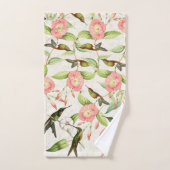 Kolibri-Vogel-Blumen-Tier-Bad-Tuch-Set Badhandtuch Set (Handtuch)