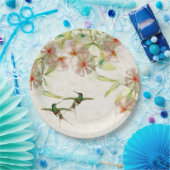 Kolibri-Vogel-Blumen-Tier-PapierTeller Pappteller (Party)