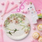 Kolibri-Vogel-Blumen-Tier-PapierTeller Pappteller (Party)
