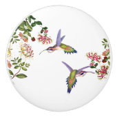 Kolibri-Vogel-Blumen-Tier-Tier-Griff Keramikknauf (Vorderseite)