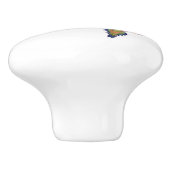 Kolibri-Vogel-Blumen-Tier-Tier-Griff Keramikknauf (Seitenansicht)