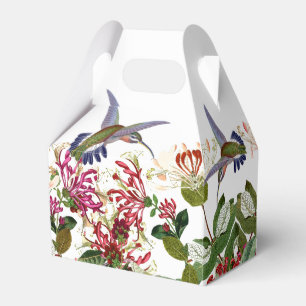 Kolibri-Vogel-Geißblatt-Blume mit Blumen Geschenkschachtel