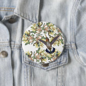 Kolibri-Vogel-gelber Orchideen-Blumen-Knopf Button (Beispiel)