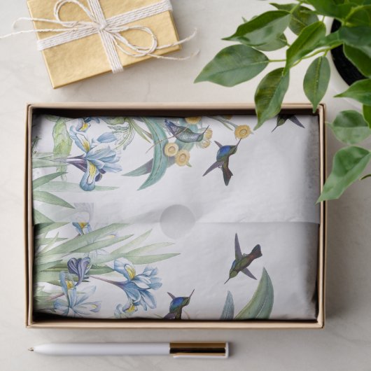 Kolibri-Vogel-Iris Starflower Blume Seidenpapier (Geschenk)