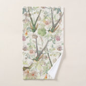 Kolibri-Vogel-Klee-Wildblume-Bad-Tuch-Set Badhandtuch Set (Handtuch)