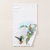 Kolibri-Vogel-Orchideen-Blumen-Bad-Tuch-Set Badhandtuch Set (Handtuch)