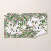 Kolibri-Vogel-Orchideen-Blumen-Bad-Tuch-Set Badhandtuch Set (Handtuch)