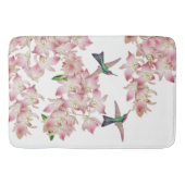 Kolibri-Vogel-Orchideen-Blumen-Badematte Badematte (Vorderseite)