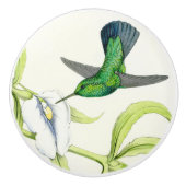 Kolibri-Vogel-Orchideen-Blumen-Blumengarten-Griff Keramikknauf (Vorderseite)