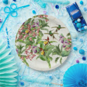 Kolibri-Vogel-Orchideen-Blumen-PapierParty-Platte Pappteller (Party)