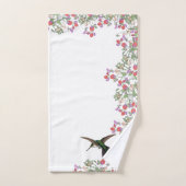Kolibri-Vogel-süße Erbsen-Blumen-Bad-Tuch-Set Badhandtuch Set (Handtuch)
