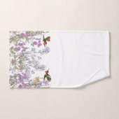 Kolibri-Vogel-süße Erbsen-Blumen-Bad-Tücher Badhandtuch Set (Handtuch)