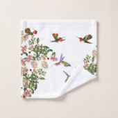 Kolibri-Vogel-Tier-Blumen-Bad-Tuch-Set Badhandtuch Set (Waschlappen)
