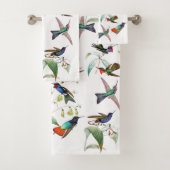Kolibri-Vogel-Tier-Blumen-Bad-Tuch-Set Badhandtuch Set (Insitu)