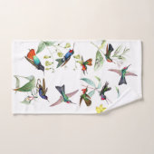 Kolibri-Vogel-Tier-Blumen-Bad-Tuch-Set Badhandtuch Set (Handtuch)