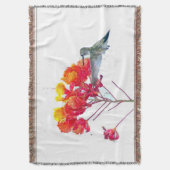 Kolibri-Vogel-Tier-Blumen-Blumentiere Decke (Vorderseite Vertikal)