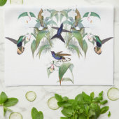 Kolibri-Vogel-Tier-Blumen-Küchen-Tuch Geschirrtuch (Gefaltet)