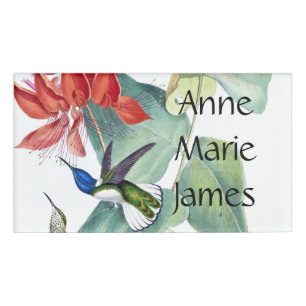 Kolibri-Vogel-Tier-Blumen-Namensumbau Namenschild