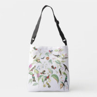 Kolibri-Vogel-Tier-Blumen-Nest-Taschen-Tasche
