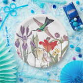 Kolibri-Vogel-Tier-Blumen-PapierTeller Pappteller (Party)