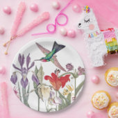 Kolibri-Vogel-Tier-Blumen-PapierTeller Pappteller (Party)