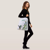 Kolibri-Vogel-Tier-Blumen-Taschen-Tasche Tragetaschen Mit Langen Trägern (Am Model)