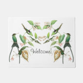 Kolibri-Vogel-Tier-Blumen willkommenes Dorrmat Fußmatte (Vorderseite)