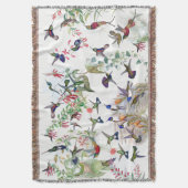 Kolibri-Vogel-Tier-Blumenthrow-Decke Decke (Vorderseite Vertikal)