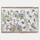Kolibri-Vogel-Tier-Blumenthrow-Decke Decke (Vorderseite)