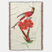 Kolibri-Vogel-Tier-BlumenWurfs-Decke Decke (Vorderseite Vertikal)