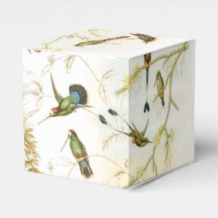 Kolibri-Vogel-Tier-Tier-Blumen mit Blumen Geschenkschachtel