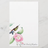 Kolibri-Vogel-Tier-Tier-Briefpapier Briefpapier (Vorderseite)