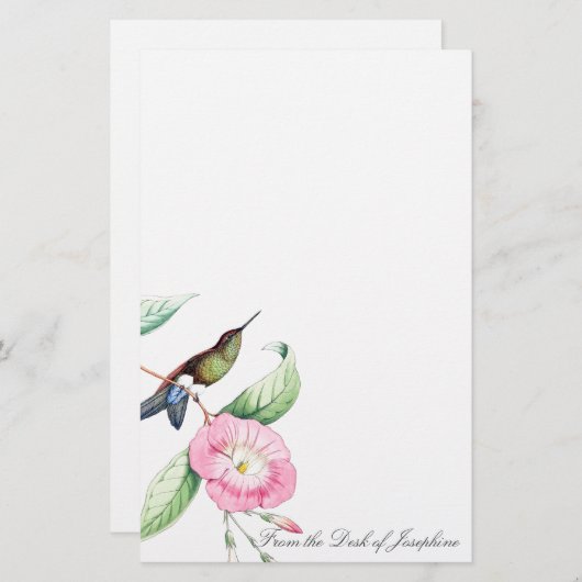 Kolibri-Vogel-Tier-Tier-Briefpapier Briefpapier (Vorne/Hinten)