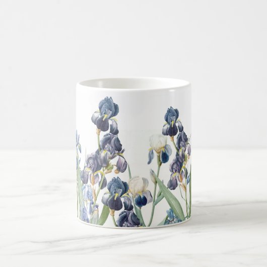 Kolibri-Vogel-Tier-Tier-Iris mit Blumen Kaffeetasse (Mittel)