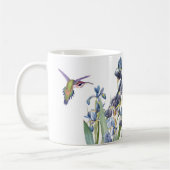 Kolibri-Vogel-Tier-Tier-Iris mit Blumen Kaffeetasse (Links)