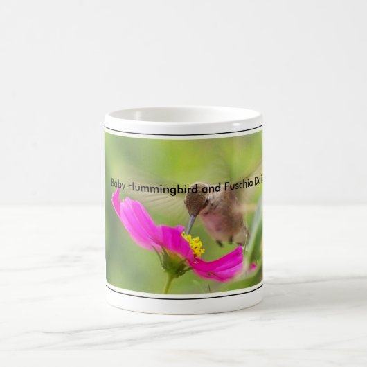 Kolibri-Vogel-Tier-Tier mit Blumen Kaffeetasse (Mittel)
