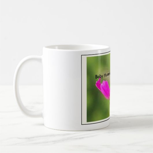 Kolibri-Vogel-Tier-Tier mit Blumen Kaffeetasse (Links)