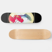 Kolibri-Vogel-Tier-Tier mit Blumen Skateboard (Horizontal)