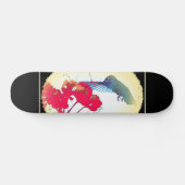 Kolibri-Vogel-Tier-Tier mit Blumen Skateboard (Horizontal)