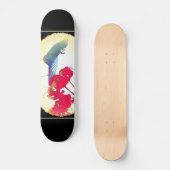 Kolibri-Vogel-Tier-Tier mit Blumen Skateboard (Vorderseite)