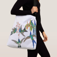 Kolibri-Vogel-TierBlumen-Schulter-Taschen-Tasche