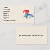 Kolibri Vogel-Tierwild lebende tiere mit Blumen Visitenkarte (Vorne/Hinten)