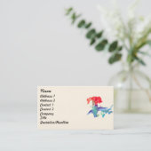 Kolibri Vogel-Tierwild lebende tiere mit Blumen Visitenkarte (Stehend Vorderseite)