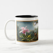 Kolibri-Vogel-Tierwild lebende tiere mit Blumen Zweifarbige Tasse (Links)