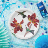 Kolibri-Vogel-Tulpe-Blumen-Papierplatte Pappteller (Party)