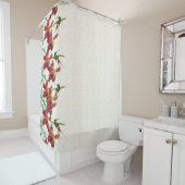 Kolibri-Vogel-u. Tulpe-Blumen-Duschvorhang Duschvorhang (Beispiel)