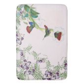 Kolibri-Vogel-Wildblume-Blumen-Bad-Matte Badematte (Vorderseite Vertikal)