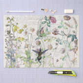 Kolibri-Vogel-Wildblume-Blumen-Seidenpapier Seidenpapier (Handwerk)