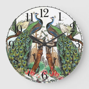 Kolibri Vogel Wildtiere Tier Blumen Wanduhr
