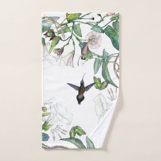 Kolibri-Vogel-Winden-Blumen-Tücher Badhandtuch Set (Handtuch)